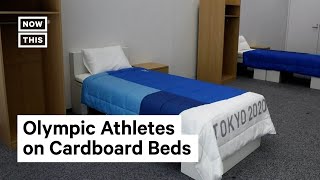 Olympic Athletes Show Cardboard Beds at Olympic Village Shorts [upl. by Herzog]