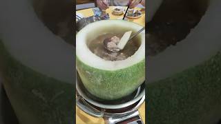 Amazing Skills The Secret to Cooking inside Winter Melon skills [upl. by Eilram6]