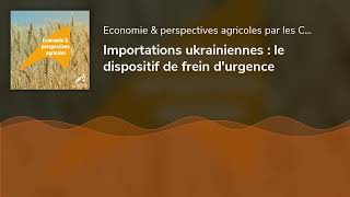 Importations ukrainiennes  le dispositif de frein durgence [upl. by Veator]