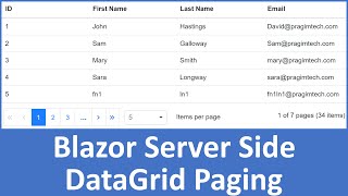 Blazor  ASPNET Core  DataGrid Server Side Paging [upl. by Salis]