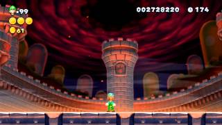 8 New Super Luigi U Peachs Castle World 8 Ending Credits Nabbit Version and Secret Island [upl. by Eneluqcaj]