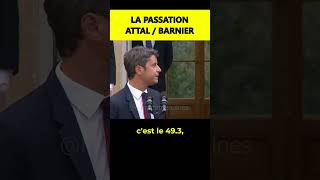 Attal  Barnier  la passation [upl. by Eatnahs]