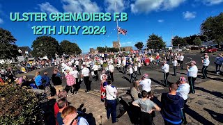 ULSTER GRENADIERS FB 12th July 2024 Carrickfergus Return Parade [upl. by Leilani]