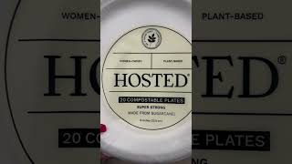 NEW HOSTED Compostable Plates 20 pack ￼dollartree plate shopping [upl. by Dilisio]