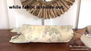 ⏰ Oneminute DIY bolster pillow  a quick easy no sew pillow cover 🤩 [upl. by Spielman379]