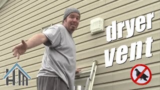 How to install exterior exhaust vent with bird guard Easy dryer vent [upl. by Champ326]