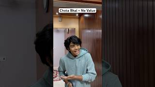 Chota Bhai  No Value🤡  krishnakakran shorts shortfeed comedyvideo funny relatable [upl. by Anesusa263]