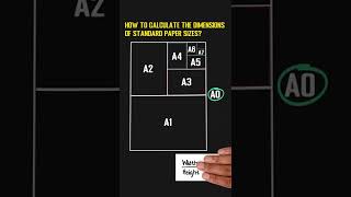 How To Calculate The Dimensions Of Standard Paper Sizes A0 A1 A2 A3 A4 A5 shorts [upl. by Udell]