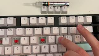 Lubed vs Unlubed Cherry MX Red Switches on a Coolermaster Masterkeys Pro L Board [upl. by Katti]