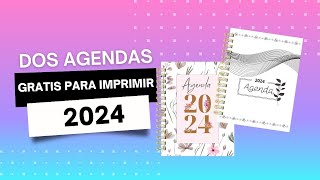 DIY agenda 2024 para imprimir gratis les dejo 2 agendas [upl. by Acila]