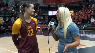 Julia Hanson Interview After Win Over Ohio State [upl. by Oirottiv]