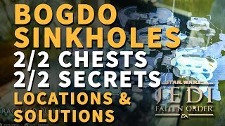 All Bogdo Sinkholes Chests amp Secrets Locations Bogano Star Wars Jedi Fallen Order [upl. by Esinereb355]