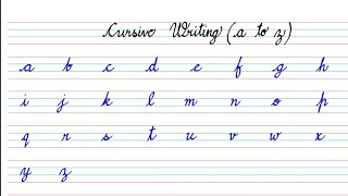 How To Write Cursive abcd  Small Letters  a to z  cursive [upl. by Marrissa]