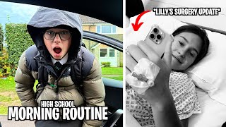 TEEN SCHOOL MORNING ROUTINE  LILLYS ACL SURGERY UPDATE [upl. by Wendell]