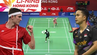 Viktor Axelsen DEN VS Anthony Sinisuka Ginting INA  Semiinal Badminton Hongkong Open 2024 [upl. by Orag55]