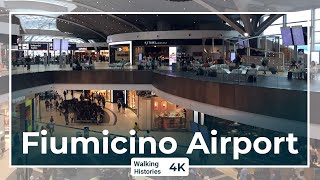 Rome Fiumicino Airport  4K Walking Tour of Leonardo da Vinci Airport Travel to Italy 2022 [upl. by Callean]