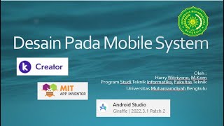 Desain Pada Mobile System Studi Kasus SIM TinyDB [upl. by Ettenaej]