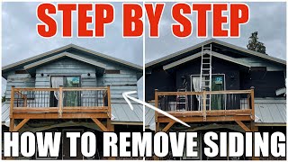 How To Easily Remove Wood Siding By Yourself With Basic Hand Tools Step By Step Like The Pros DIY [upl. by Isleen]