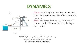 DYNAMICS Example 14311 Principle of Work and Energy [upl. by Elram]