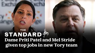 Dame Priti Patel and Mel Stride given top jobs in new Tory frontbench team [upl. by Leihcim784]