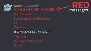 My Discord messages are turning red [upl. by Hurff]