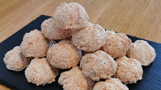 Easy and Tasty Coconut Macaroons  Kokosbusserl Kokosmakronen  简单又好吃的圣诞饼干椰蓉马卡龙 [upl. by Malita]