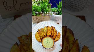 lemon n herb potato wedges in air fryer for iftar  easy  healthy and delicious 😋 [upl. by Gulgee]