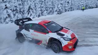 Takamoto Katsuta and Aaron Johnston testing Toyota GR Yaris Rally1 Hybrid 1512 2023 [upl. by Cyprio157]