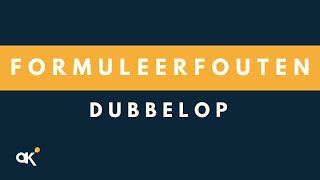 Formuleerfouten Dubbelop [upl. by Criswell]