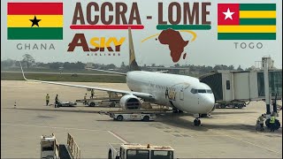 TRIPREPORT  Asky Airlines  Boeing 737800  Accra  Lome [upl. by Ahtnams518]