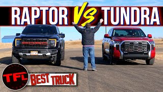 This First EVER Toyota Tundra Drag Race Against The Ford Raptor Is Epic — Which Truck Is Quickest [upl. by Cadmar]