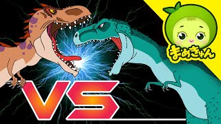 ティラノサウルス vs ギガノトサウルス  恐竜バトル  dinosaur battle  まめきゅん MAMEKYUNN [upl. by Nabatse]