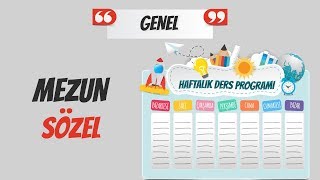 MEZUN SÖZEL  ÖRNEK DERS ÇALIŞMA PROGRAMI [upl. by Gosselin]