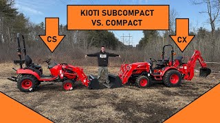 Kioti Tractor CS22202520 Subcompact vs CX2510 Compact Comparison Walkthru [upl. by Lamonica539]