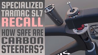 Specialized Tarmac sl7 recall  how safe are any carbon steerers  3D animation  Bikotic [upl. by Ynoffit]