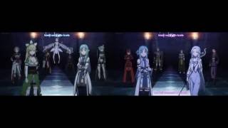 SAO 2 Opening 2 and 3 quotCouragequot Dual Screen [upl. by Eiblehs]