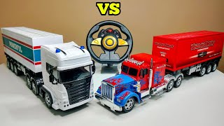 RC Bigsize Powerful Transporter Truck Unboxing amp Testing  Chatpat toy tv [upl. by Medeah]