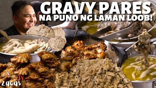 GRAVY PARES na may CHICHARON BULAKLAK Utak TUMBONG at ISAW Putok Batok Overload sa Mandaluyong [upl. by Aloisia]