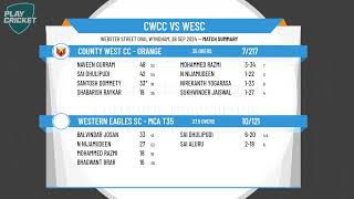 Melbourne Cricket AssociationWestOneDayDivBGrandFinalCountyWestCCOrange v WesternEaglesMCAT35 [upl. by Lindsy887]