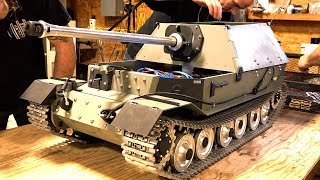 HOME STRETCH FERDINAND ELEFANT 16 Scale METAL TANK BUILD PT 9  RC ADVENTURES [upl. by Gnoz]