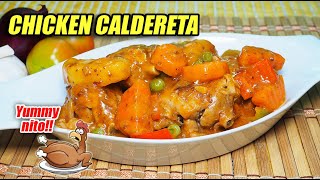 TASTY AND CREAMY CHICKEN CALDERETA EASY TO COOK AND SUPER YUMMY [upl. by Emelin912]