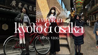 a week in kyoto amp osaka  matcha desserts bike riding ramen and shopping [upl. by Zellner]