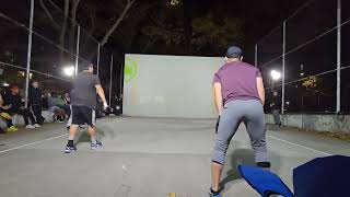 Jason H and Andy vs Marcelo Q and Jimmy Ck 20241108 night handball game at The Cage [upl. by Sherlocke]