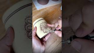 USING THE CUSTOMIZER ENGRAVING PEN ON POTTERY  ft DAULTPOTTERY [upl. by Adnocahs641]