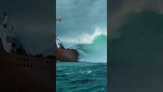 Is This Ship Strong Enough to Survive a Tidal Wave dangerouswaves roughseas tidalwave [upl. by Fabio]