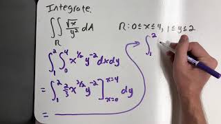 Using Fubinis Theorem to evaluate a double integral [upl. by Ordnael]