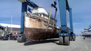 Western Flyer Restoration EP2 Moving a Wooden Boat [upl. by Connel989]