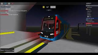 sheffield supertram 2 tram train arrive and depart with a horn roblox at rotherham central [upl. by Sylera]