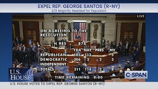 US House Votes to Expel George Santos [upl. by Philly38]