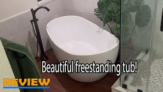 WOODBRIDGE 59quot Freestanding bathtub Review  Is It Worth It [upl. by Clippard815]